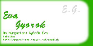 eva gyorok business card